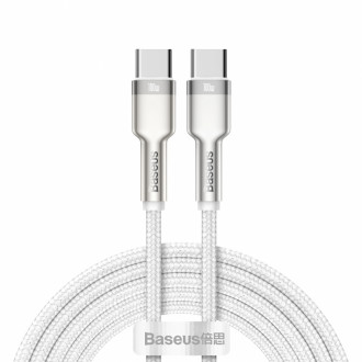 Кабель Baseus Cafule Type-C to Type-C PD 100W 2M Білий (CATJK-D02)-[articul]