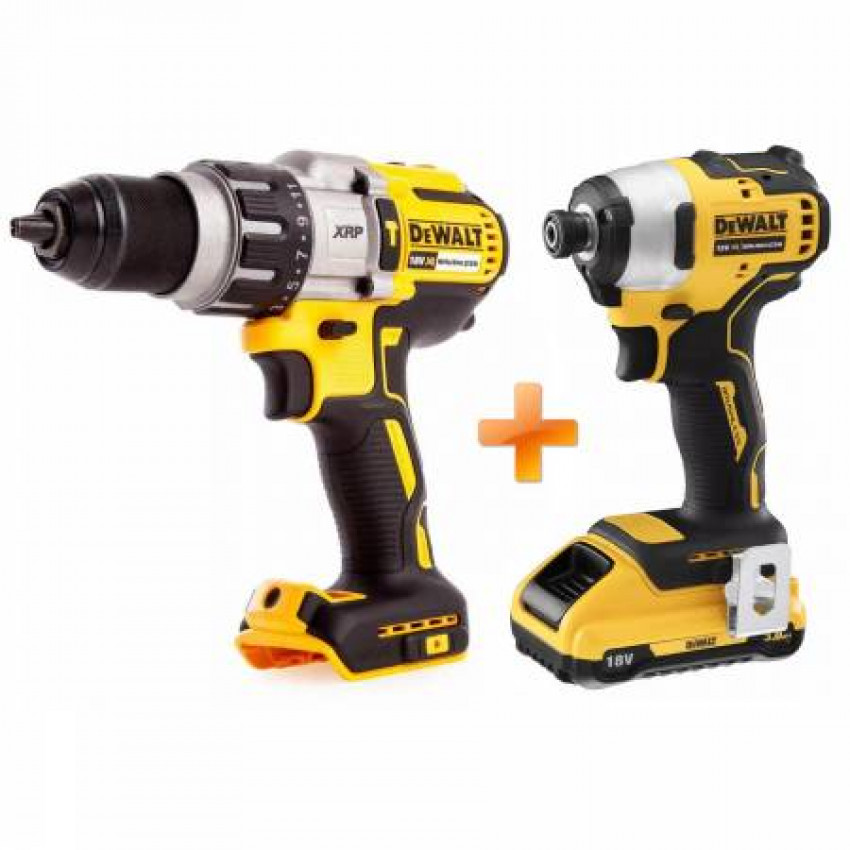 Дриль-шуруповерт акумуляторна безщіткова ударна DeWALT DCD996NT DCF809L2T-DCD996NT+DCF809L2T