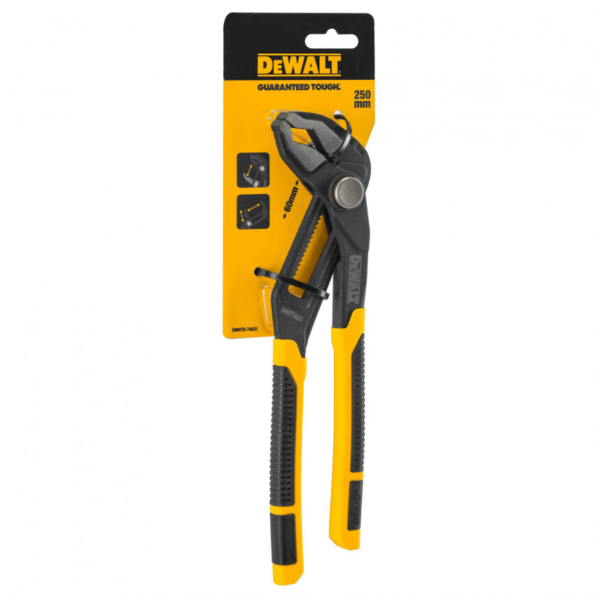 Пасатижі переставні сантехнічні довжиною 250 мм DeWALT DWHT0-74431-DWHT0-74431