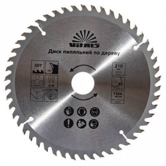 Диск пиляльний Vitals по дереву 210x30/25.4/20, ATB 50-[articul]