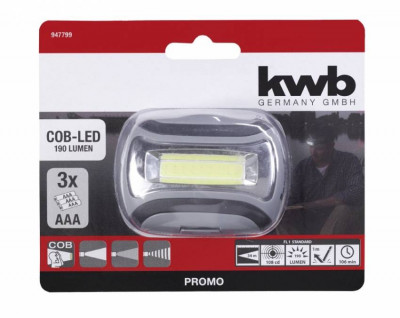 Ліхтар налобний COB-LED, KWB (947799)