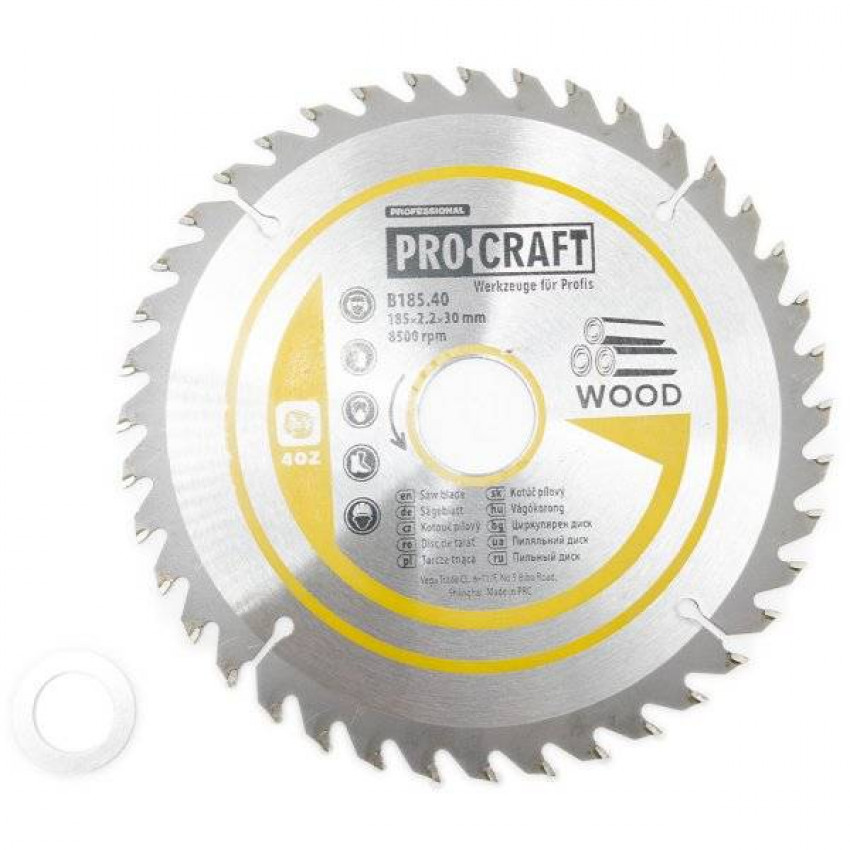 Пиляльний диск Procraft B185.40 40T (по дереву)-B185.40