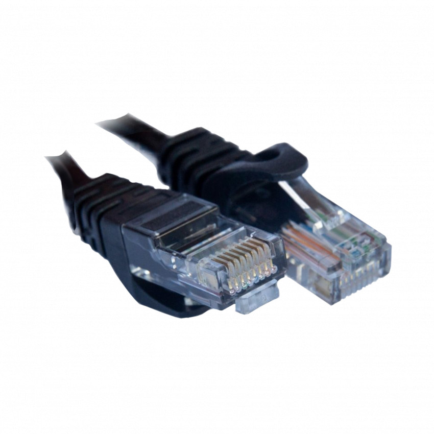 Патч-корд Gear CAT5E UTP 24 AWG 0.5м, чорний-