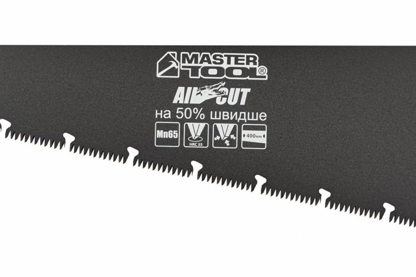 MasterTool Ножівка столярна 400 мм BLACK ALLIGATOR, 9TPI MAX CUT, розжарений зуб, 3-D заточування, тефлон. покриття, Арт.: 14-2440-14-2440