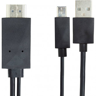 Відео кабель PowerPlant HDMI - micro USB USB, 2.0м, (MHL), Blister-[articul]