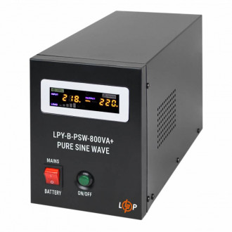 ДБЖ з правильною синусоїдою 12V LPY-B-PSW-800VA+(560Вт) 5A/15A-[articul]