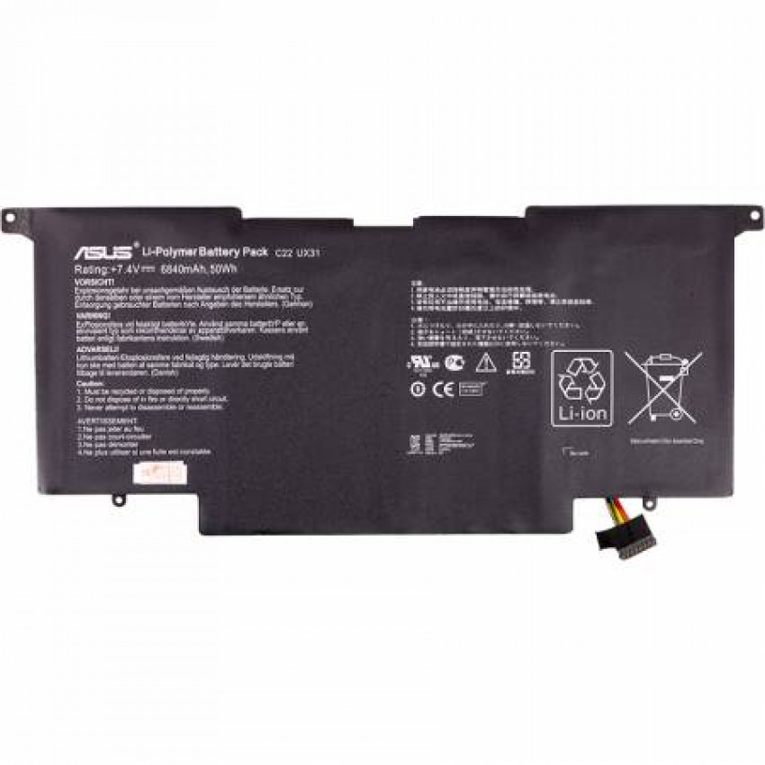 Ноутбук для ноутбука ASUS Zenbook UX31 (UX31E-RY010V) 7.4V 6840mAh (original)-NB431090