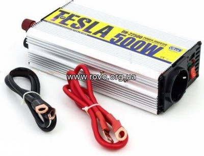 Перетворення. напруги TESLA ПН-22500/12V-220V/500W/USB-5VDC0.5A/мод.хвиля/клеми-[articul]