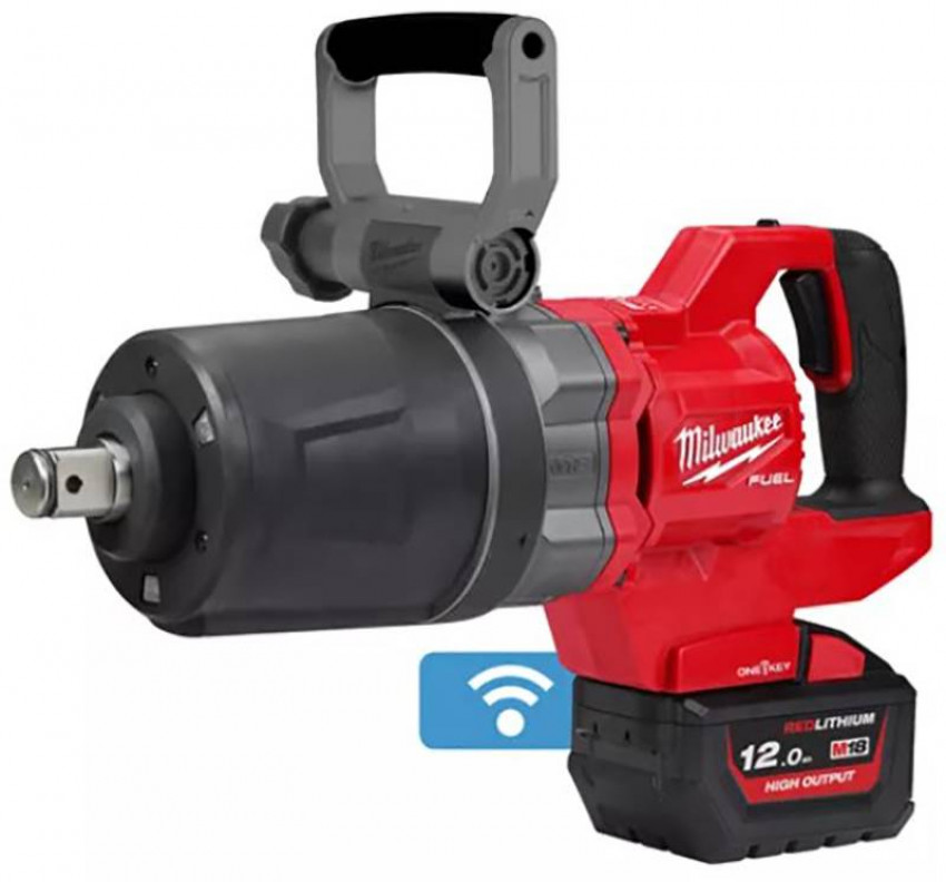 Гайкокрут акумуляторний 1" MILWAUKEE, M18 ONEFHIWF1DS-121C, 2711Нм (+зар.пристрій, 1акум.Х 12Аг,кейс-4933472072