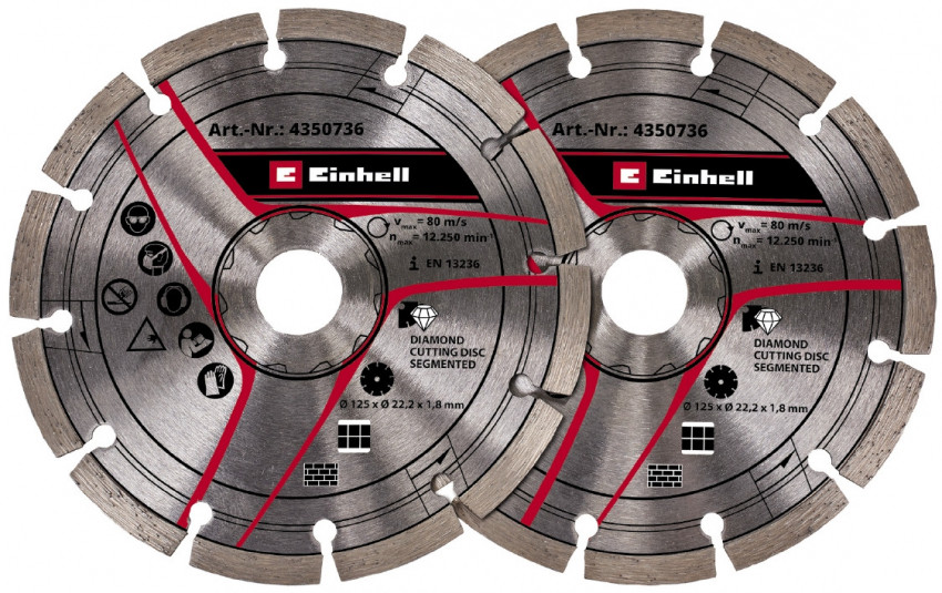 Диски для бороздоділа Einhell 125х22.2 мм, 2 шт (4350736)-