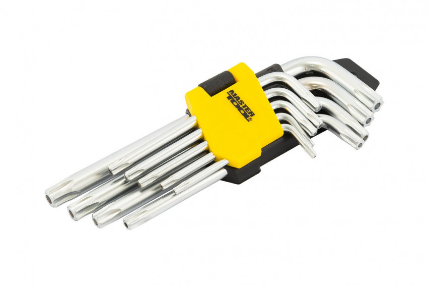 Ключі TORX MASTERTOOL набір 9 шт CrV короткі (Т10-Т50 55-133 мм) 75-0960-75-0960