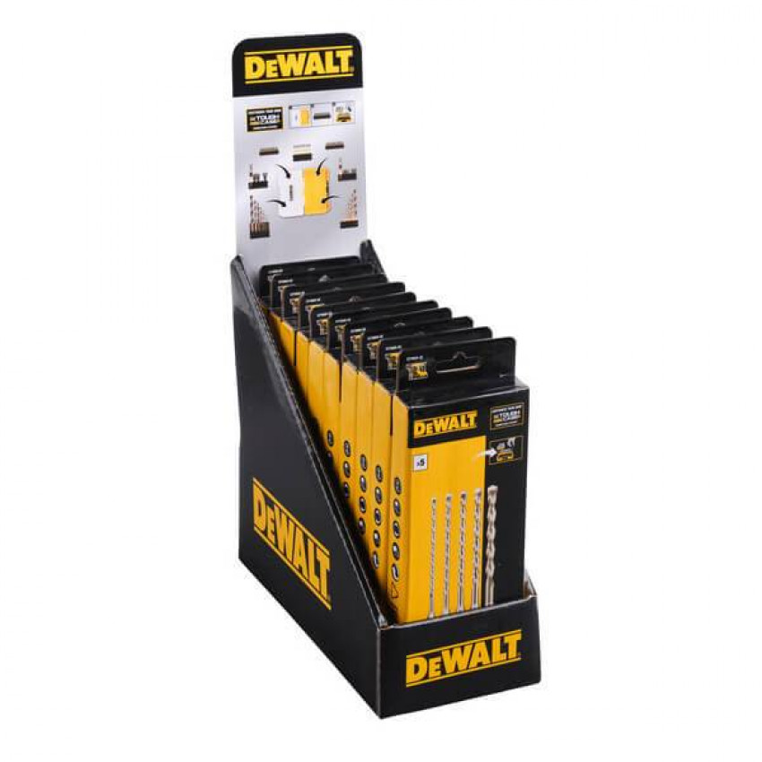 Касета з бурами SDS Plus DeWALT, L = 160 мм., d =  6 мм (2шт), 8, 10, 12 мм., 6 шт. DT70836-DT70836