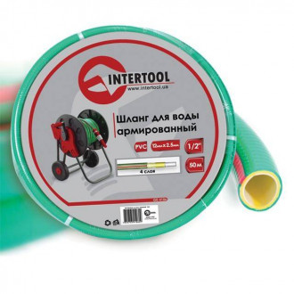 Шланг для води чотиришаровий, 1/2&quot;, 50 м, армований, PVC INTERTOOL GE-4106-[articul]