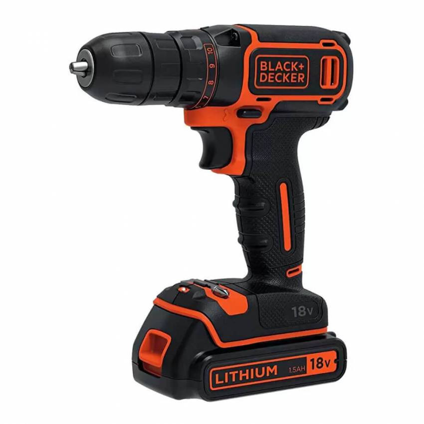 Дриль-шуруповерт акумуляторний BLACK DECKER BDCDC18KB-BDCDC18KB