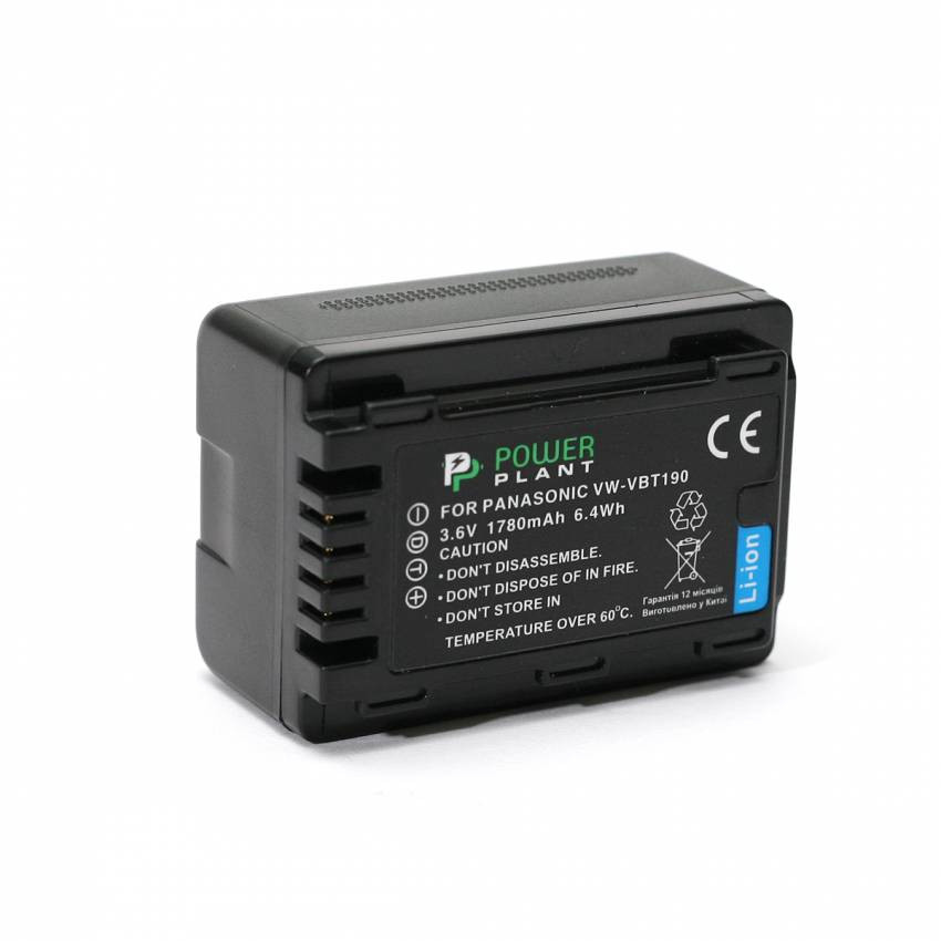 Акумулятор PowerPlant Panasonic VW-VBT190 1780mAh-DV00DV1412