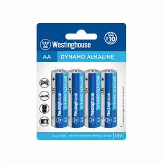 Лужна батарейка Westinghouse Dynamo Alkaline AA/LR6  4шт/уп blister-[articul]