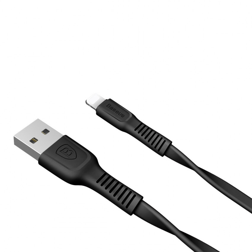 Кабель Baseus Tough USB 2.0 to Lightning 2A 1M Чорний (CALZY-B01)-