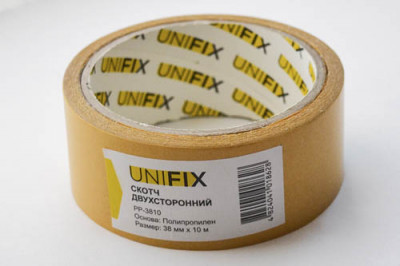 Стрічка клейка двостороння на поліпропіленовій основі 38мм*10м UNIFIX-[articul]