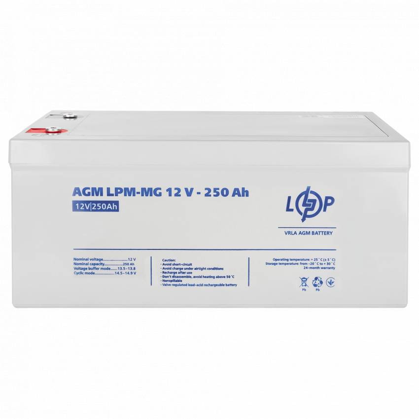 Акумулятор мультигелевий LPM-MG 12V - 250 Ah-