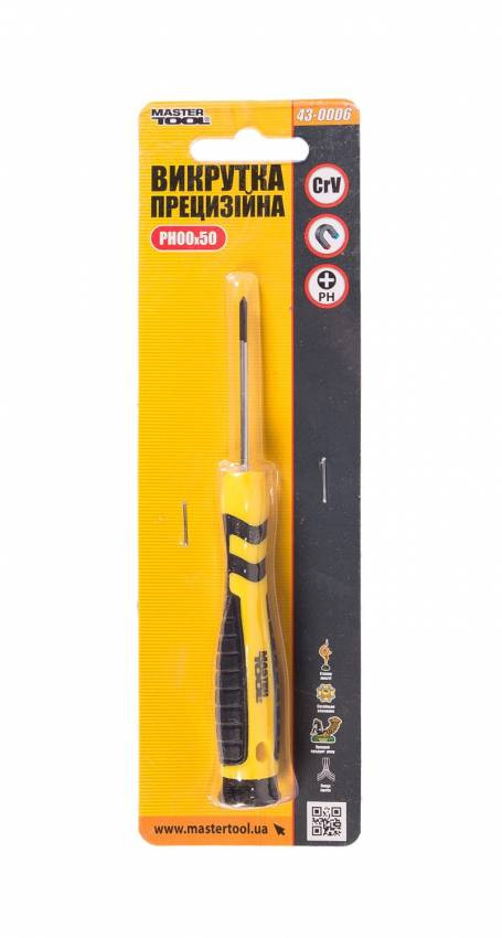 Викрутка прецизійна MASTERTOOL PH00х50 мм 43-0006-43-0006