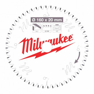 Диск пильний MILWAUKEE, Ø160х20мм, 52 зуб.-[articul]