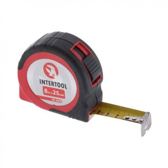 Рулетка з фіксатором 8м x 25мм INTERTOOL MT-0408-[articul]