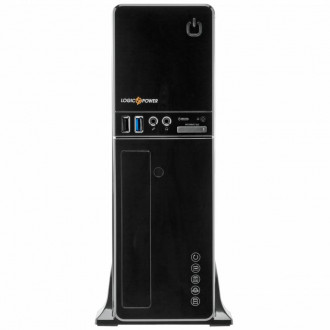 Корпус LP S607 BK 400W Slim 2хUSB 3.0, 1хUSB 2.0