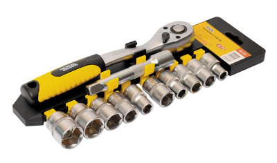 MasterTool Набір торцевих насадок PROFI CrV 1/2” 10-24 мм, тріскачка 72Т, 12 шт, Арт.: 78-1212-[articul]