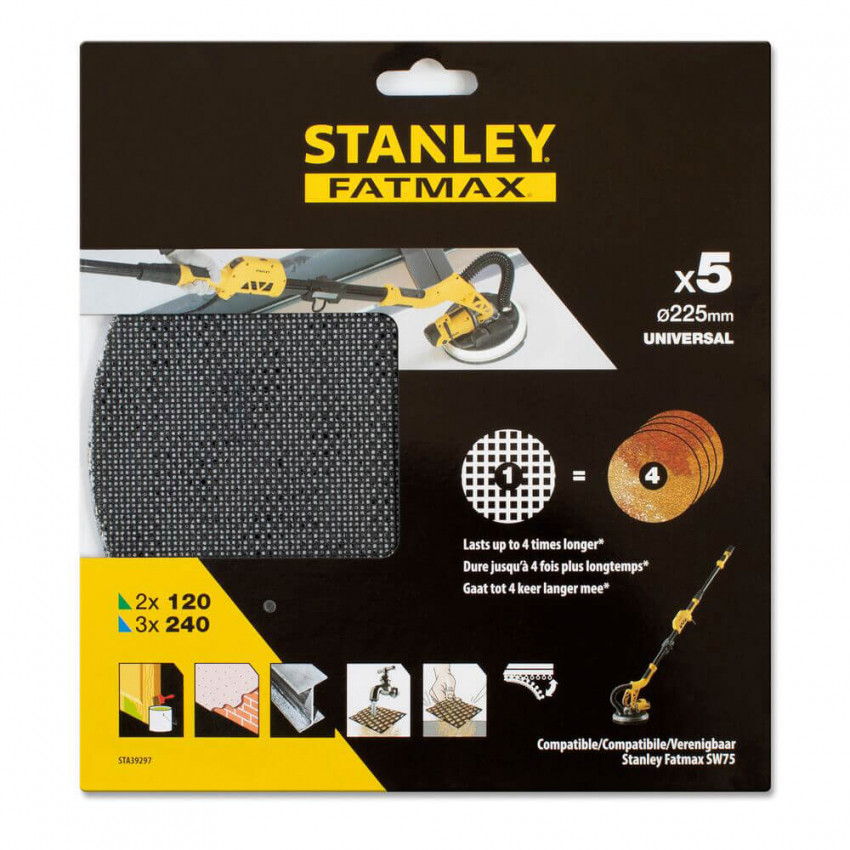 Абразивна сітка до ексцентрикових шліфувальних машин STANLEY STA39297-STA39297