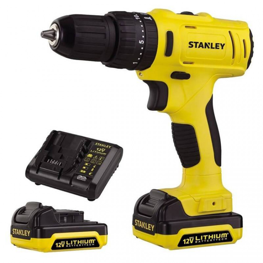 Дриль-шуруповерт акумуляторний STANLEY SCD121S2K-SCD121S2K