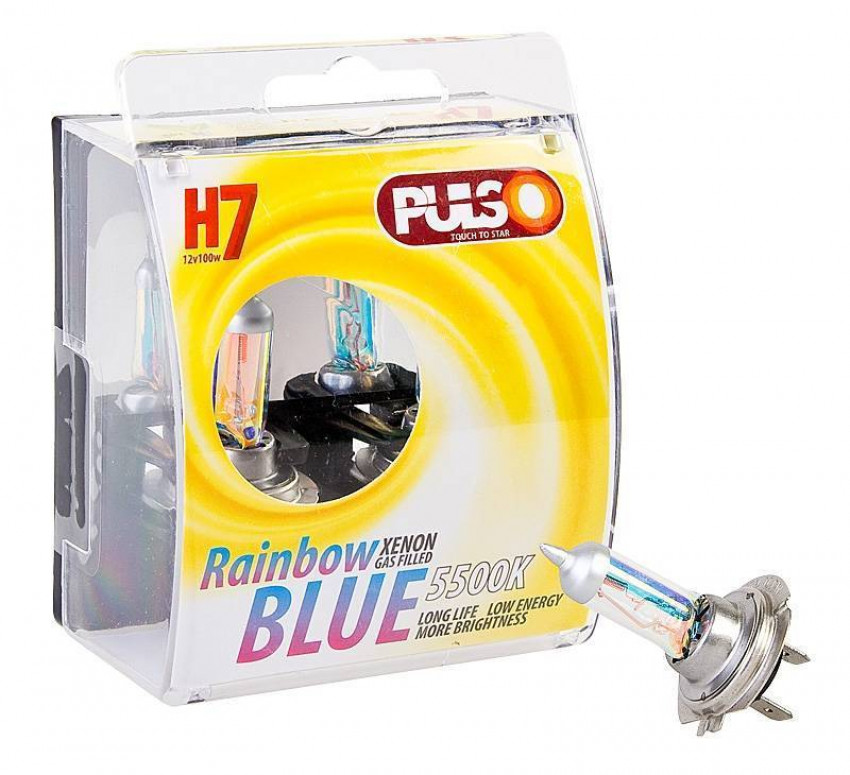 Лампи PULSO/галогенні H7/PX26D 12v100w rainbow bl-LP-72102 (50) p/b