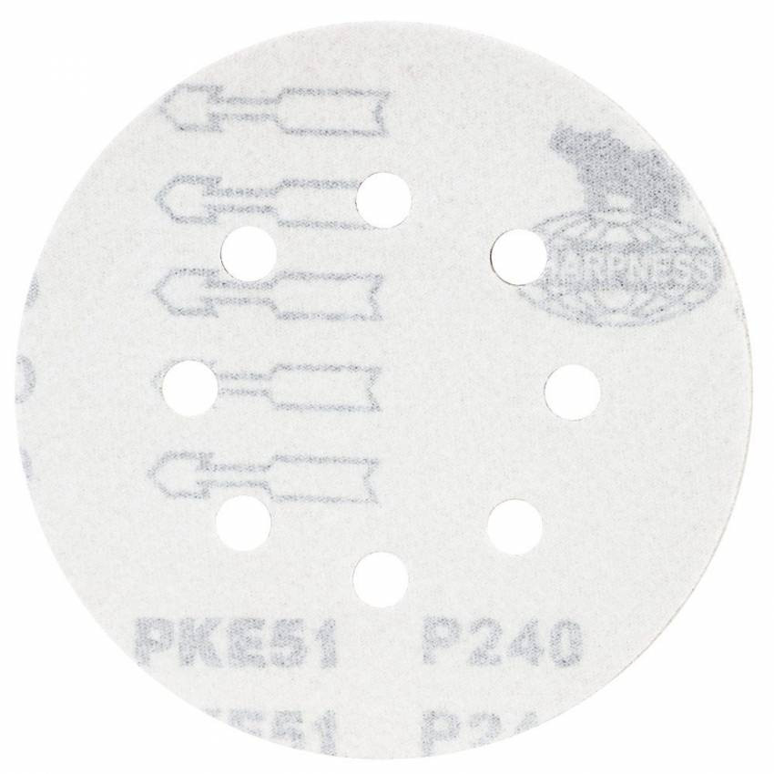 Шліфувальне коло 8 отворів Ø125мм P240 (10шт) Sigma (9122711)-9122711