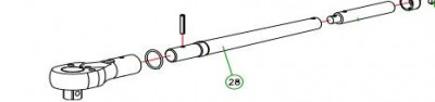 Ремкомплект ключа дінамометричного, важіль подовжувач-[articul]