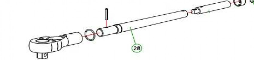 Ремкомплект ключа дінамометричного, важіль подовжувач-34862-B28