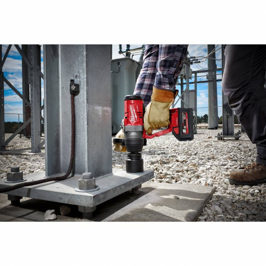 Гайковерт акумуляторний 1" MILWAUKEE, M18 ONEFHIWF1-802X, 2400Нм (зарядний пристрій, 2 акум.Х 8Ач, HDкейс)-4933459733