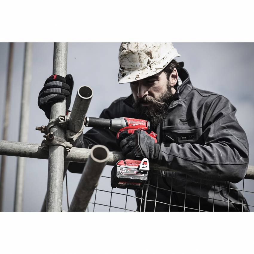 Гайкокрут акумуляторний 1/2" MILWAUKEE, M18 ONEIWF12-502X, 300Нм (зарядний пристрій, 2 акум.Х 5Ач, HDкейс)-4933451374