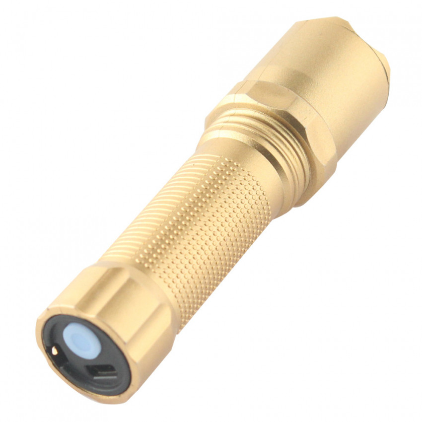 Ліхтар ручний  Quantum QM-FL1044 Minik gold 3W LED  з USB 40шт/уп-QM-FL1044-B