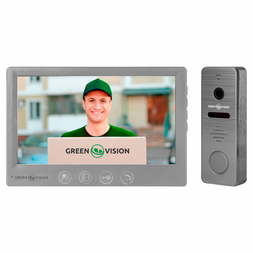 Комплект відеодомофону GreenVision GV-002-GV-058+GV-005-