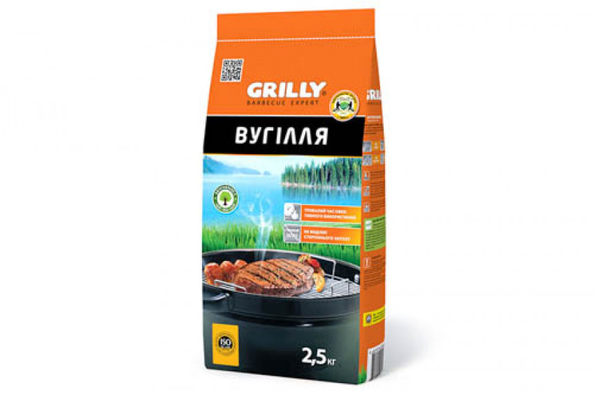 Вугілля деревне 2,5кг Grilly-GR-65191