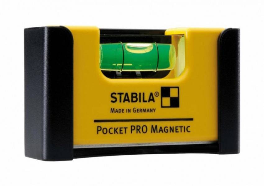 Рівень - міні STABILA Pocket PRO Magnetic магнітний: 7 х 2 х 4 см, 1 капсула, кріп-чохол 519136/20-17953