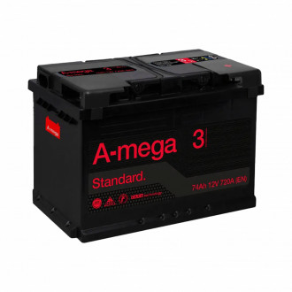 Акумулятор авто Мегатекс A-mega Standard (М3) 6СТ-74-АЗ (лев) ТХП 720-[articul]