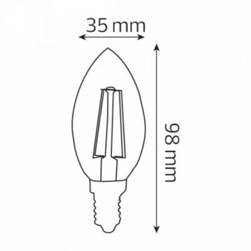 Світлодіодна лампа FILAMENT CANDLE-4 4W Е14 4200К-001-013-0004-030