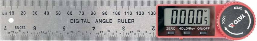 Кутомір електронний YATO; l= 200 мм, діапазон 0-360° з живленням від батарейки 3V; CR2032-YT-71003