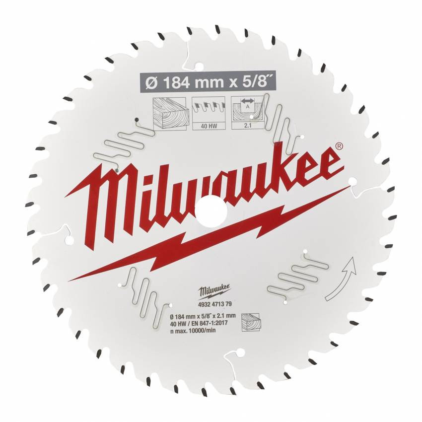 Диск пильний Alu PFTE MILWAUKEE, Ø165х20х2, 2мм, 52 зуб.-4932471296