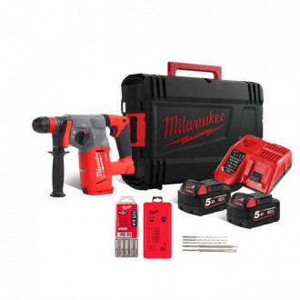 Перфоратор SDS-PLUS акумуляторний MILWAUKEE, M18 CHX-502Х бури MX4 бури MS2 набір бурів та долот-[articul]