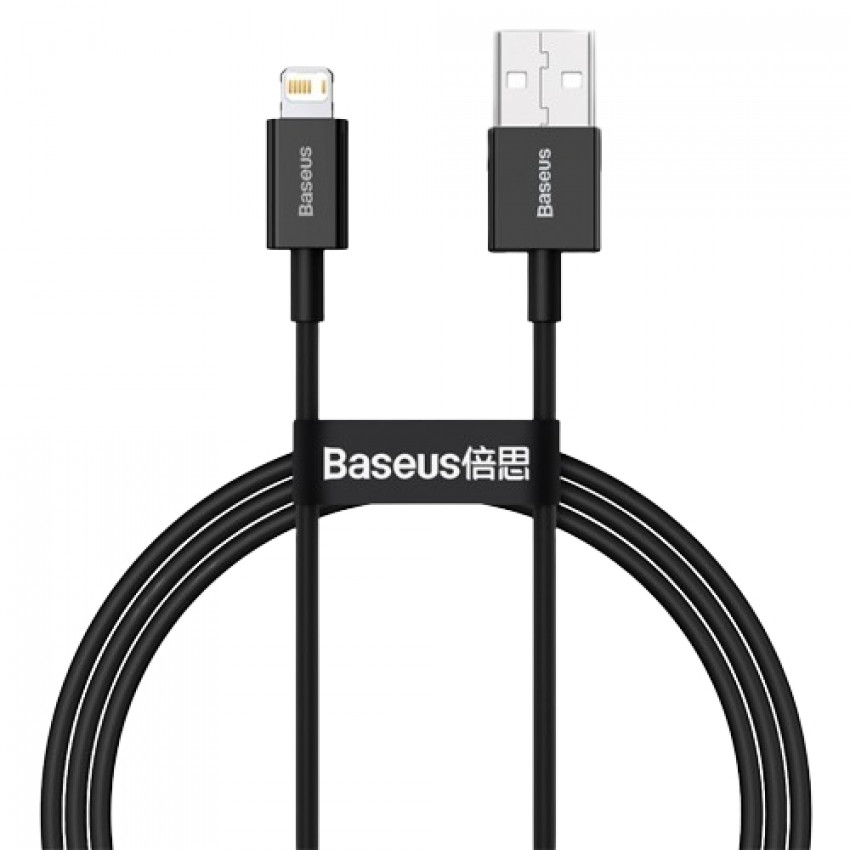 Кабель Baseus Superior USB 2.0 to Lightning 2.4А 1M Чорний (CALYS-A01)-