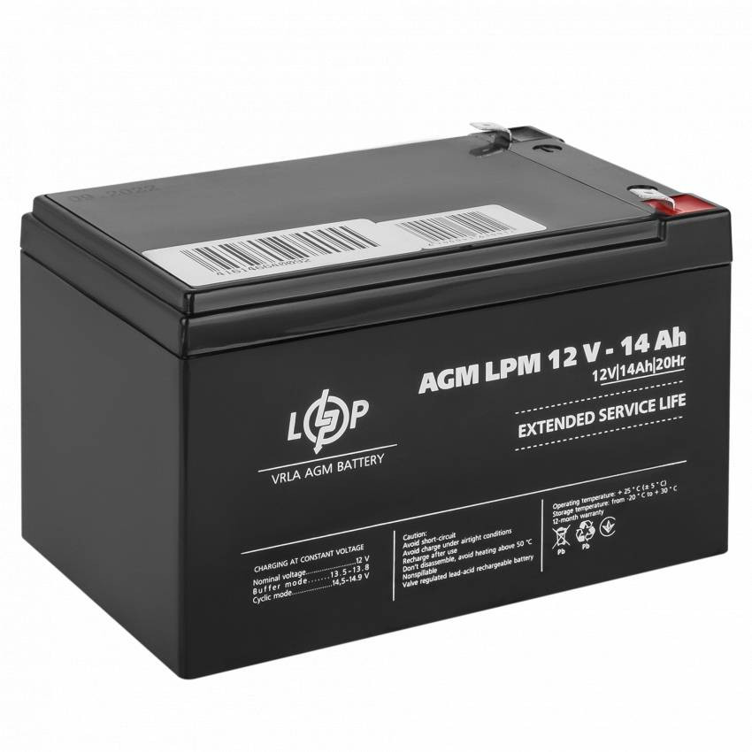 Акумулятор AGM LPM 12V - 14 Ah-