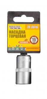 Насадка торцева 6-гранна MASTERTOOL 1/2&quot; 16 мм CRV 78-0016