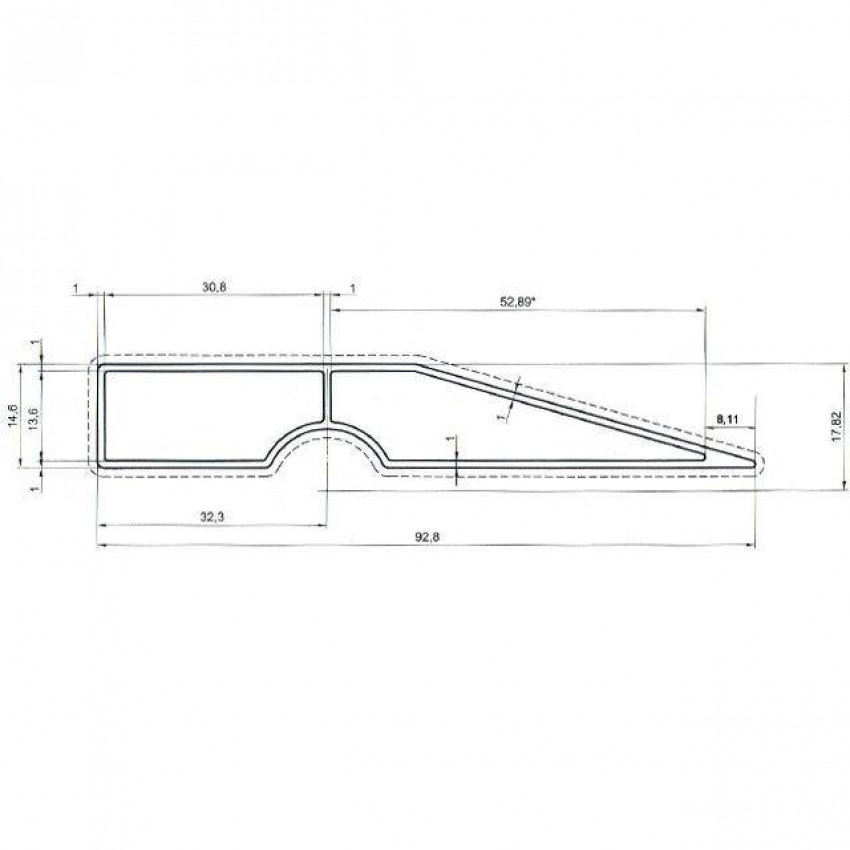 Правило трапецієподібне, 100 см INTERTOOL MT-2210-MT-2210