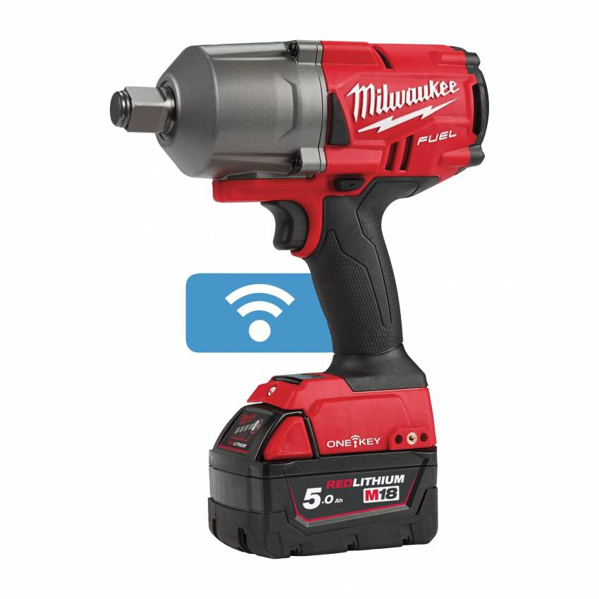 Гайкокрут акумуляторний 3/4" MILWAUKEE, M18 ONEFHIWF34-502X, 2034Нм (зарядний пристрій, 2 акум.X 5Ач, HDкейс)-4933459730